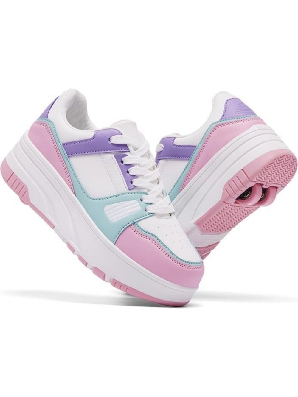 Stylish Women's Roller Skate Sneakers with Detachable 4-Wheels - Perfect Gift